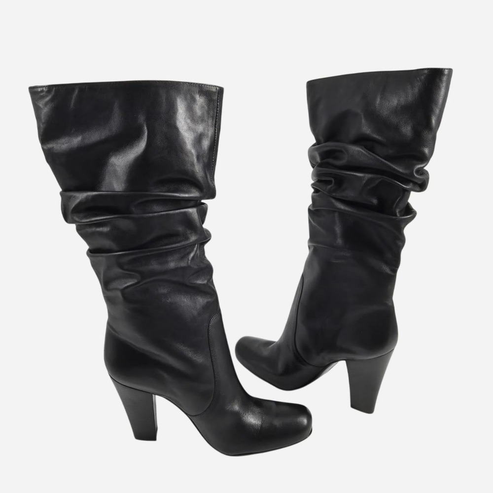 BGBGIRLS Black goth Leather Knee High Boots